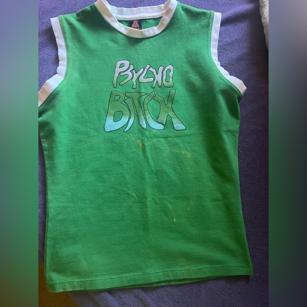 Hot lava green tank top